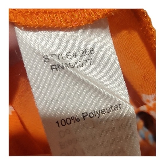 CAbi # 268 Merrow Edge‎ Orange Garden Floral Sleeveless Top in Size XS casual - Picture 9 of 14